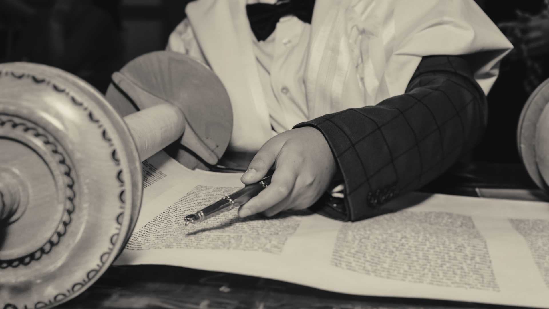 Bar Mitzvah reads from the Torah